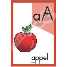 A4 ALFABET KAARTE (26, GELAMINEER) 